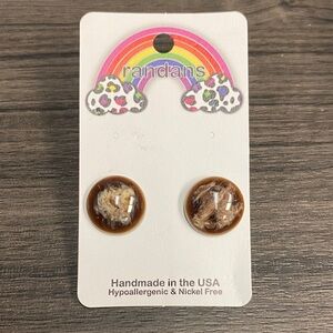 Brown and Cream  Earrings